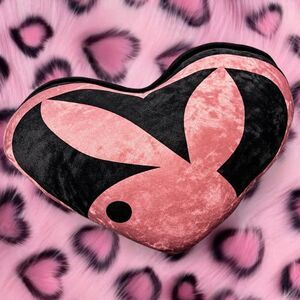 Y2K McBling Playboy Bunny Heart Pillow